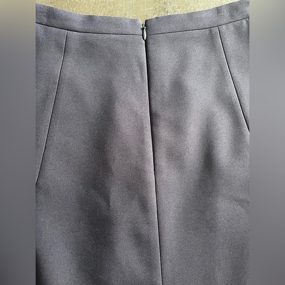 J.Crew Navy Blue Asymmetrical Seam A-Line Mini Skirt Size 10 Preppy Classic - Picture 3 of 7